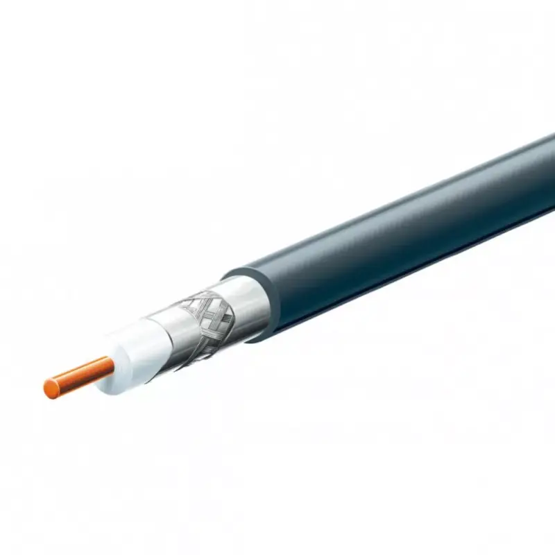 Rendeld meg most Home S 6TSV/BK koax kábel, 75 Ohm, PVC és PE szigetelés, réz bevonatú acél ér, alumínium + PET fólia 96 szál aluharisnya, 305m, fekete