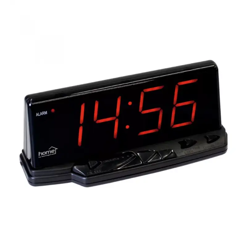 Újdonság Home LTC 02 digitális LED ébresztőóra, 46 mm magas időkijelzés, állítható fényerő, ébresztés sípolással, szundifunkcióval, elemes vagy hálózati tápellátás