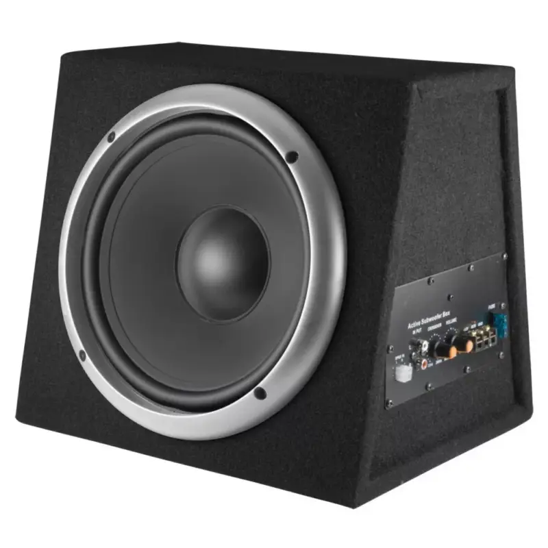 SAL BS 10/A aktív szubláda, 200 W, 250 mm hangszóró, polipropilén kónusz, 4 Ohm, 340 x 310 x 280 mm, 100 W erősítő Biztonságos fizetés