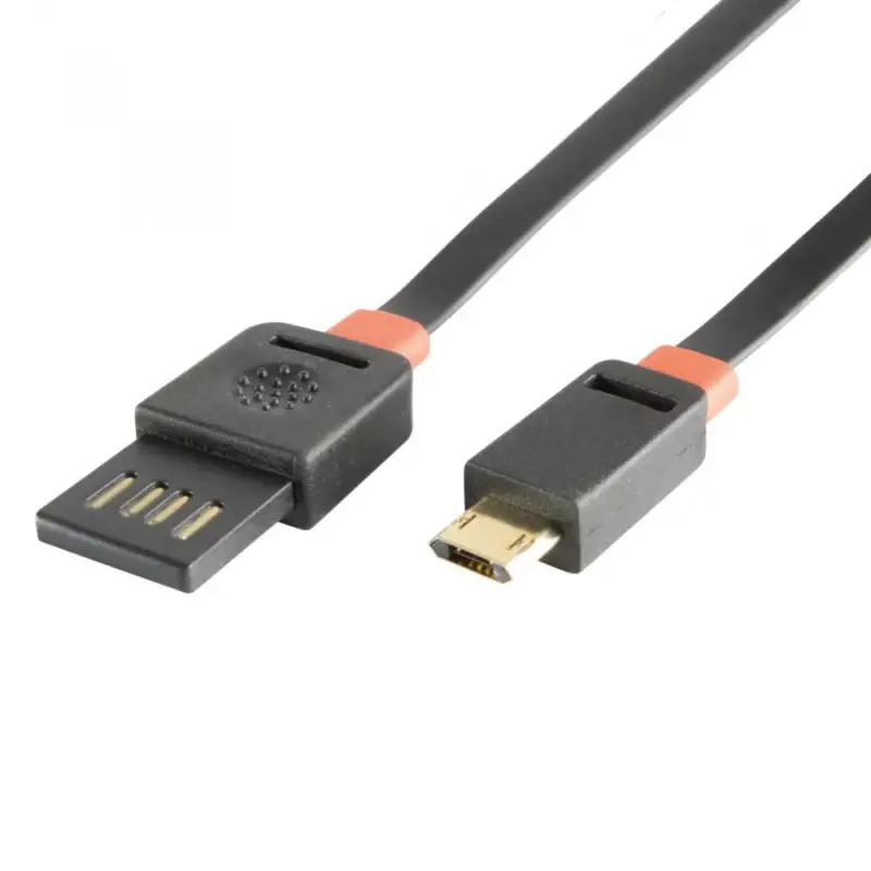 Home USBF 3 töltőkábel, 2 oldalú, fordítható, USB-A dugó, microUSB-B dugó, 3m, 2,1A, adatkábel Expressz kézbesítés
