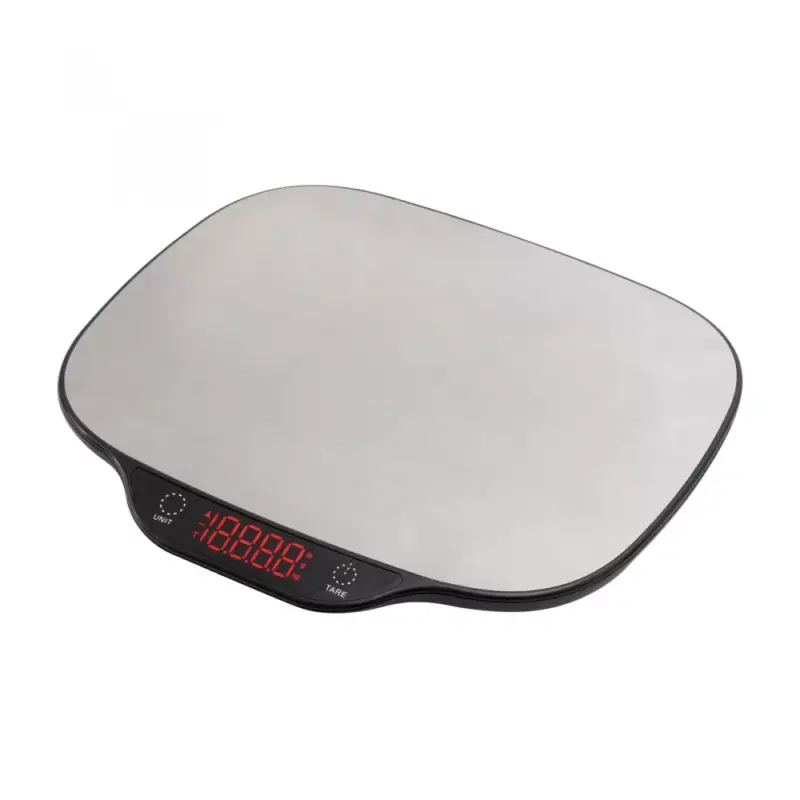 Olcsó Home HG M 15 konyhai mérleg, méréshatár 15 kg, mérési pontosság: 1 g, tára funkció, világító piros LED kijelzővel, automatikus kikapcsolás,