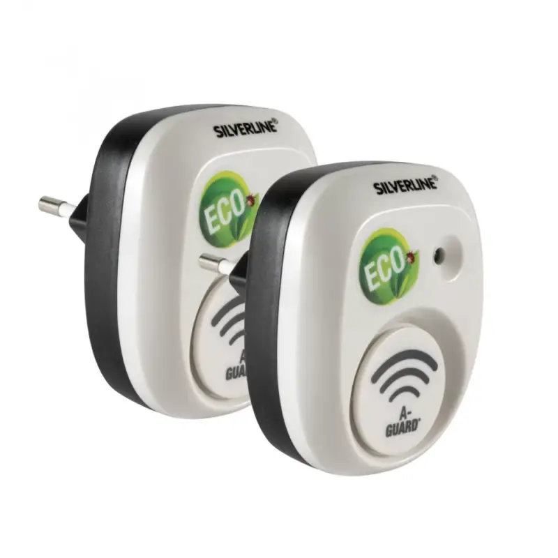 Kiárusítás Silverline IN 25304 elektromos egér- és patkányriasztó, 30 m2 hatókörzet / egység, ultrahang, beltéri, konnektoros, 2 db