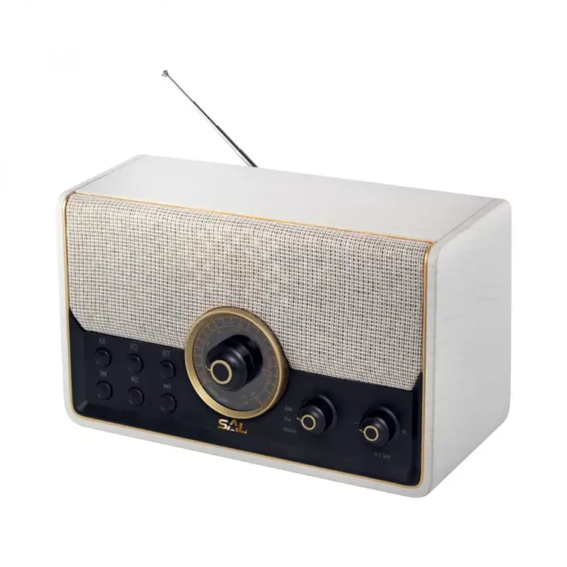 Prémium SAL RRT 6B retro táskarádió, multimédia lejátszó, 6 in 1, BT, USB, MicroSD, AUX, FM rádió, kihangosító, beépített mikrofon