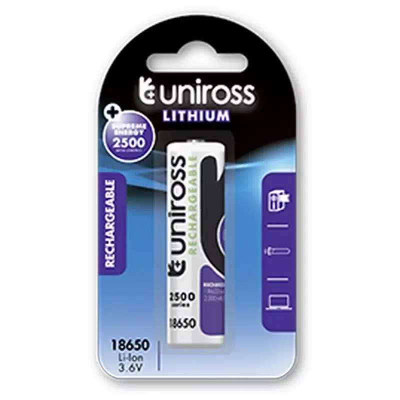 Uniross 18650 3,6V Li-ion nem védett akkumulátor Legnépszerűbb