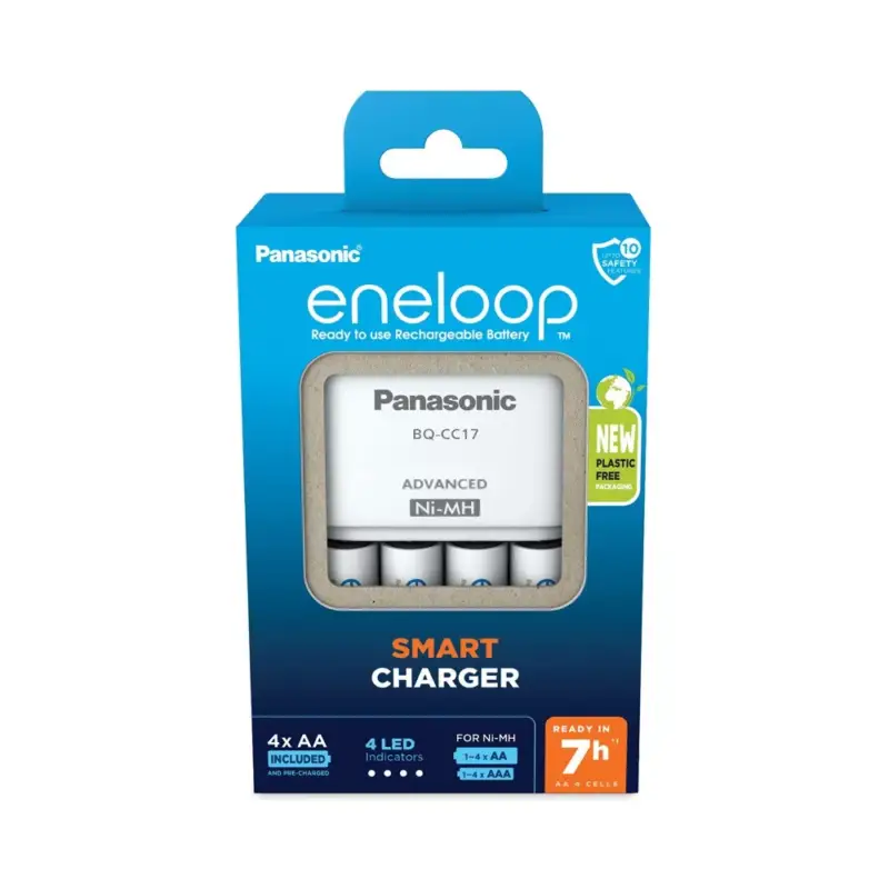 eneloop K-KJ17MCD40E akkumulátor töltő 4 db 2000mAh AA akkumulátorral Kedvezmény