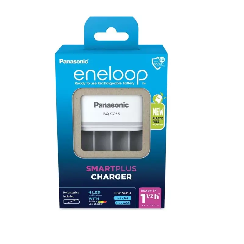 eneloop BQ-CC55E Smart töltő AA/AAA 1-4 akkumulátor töltésére Szuper ajánlat