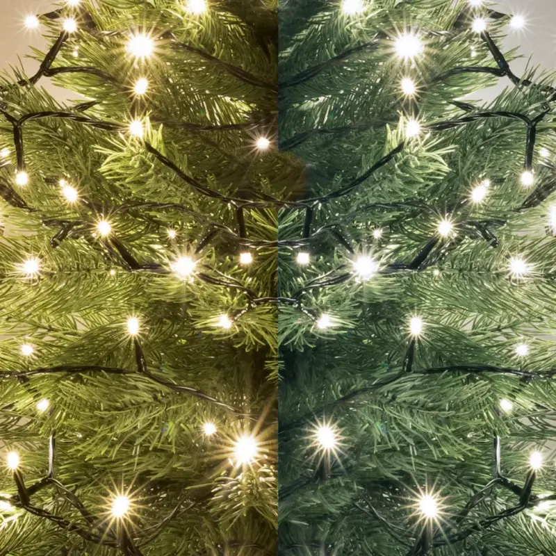 Vedd meg online Home LED305WWWH LED-es dual color fényfüzér, kül- és beltéri kivitel, 300 db melegfehér/hidegfehér LED, 21 m füzérhossz