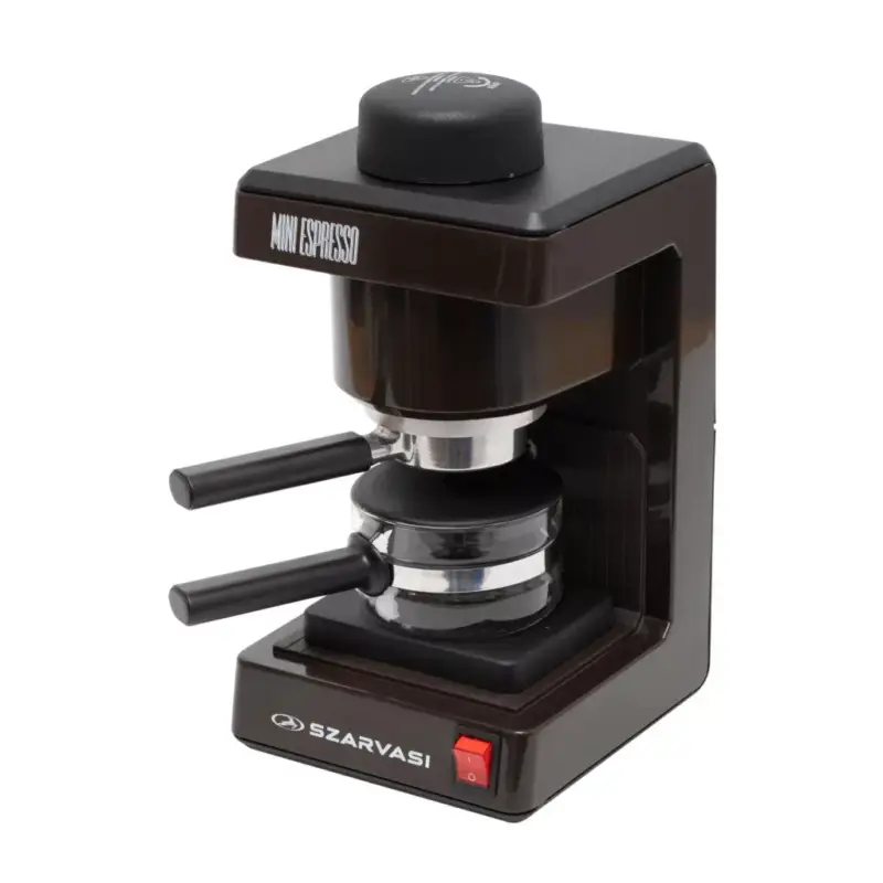 Szarvasi SZV-612/3 Mini Espresso kávéfőző 11958, 800 W, 3.04 bar, üveg kiöntő, hőkorlátozó, hőkioldó, barna Rendeld meg most