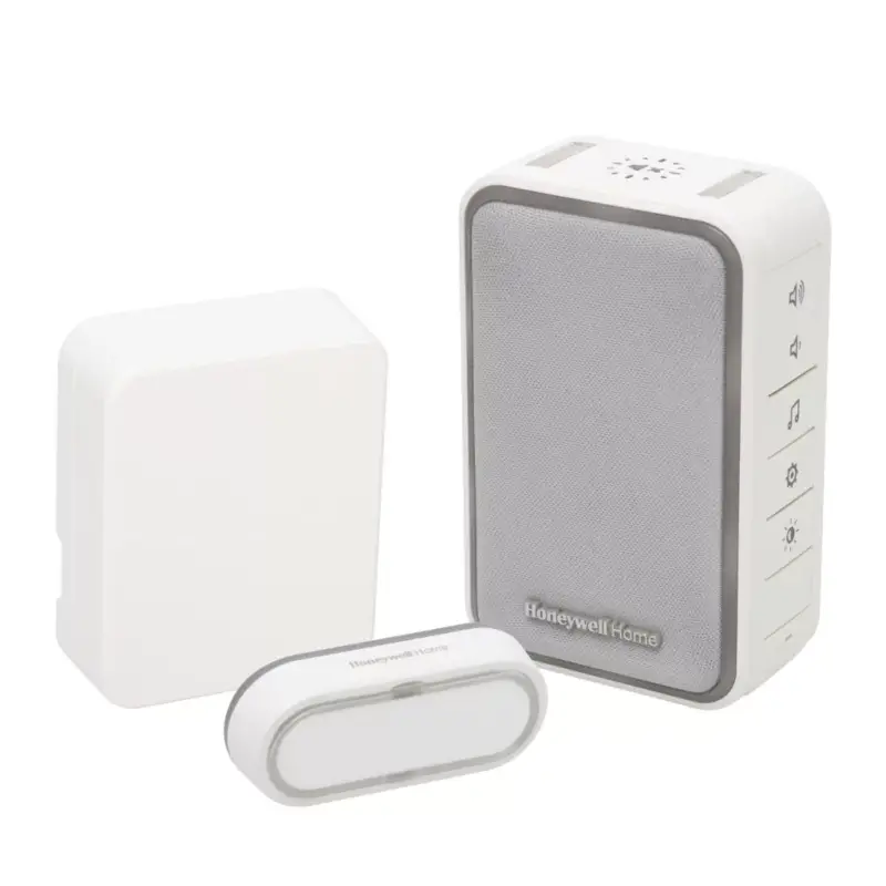 Azonnali szállítás Honeywell Home DC315SCVL vezeték nélküli csengő, vezetékes - vezeték nélküli átlakítóval, 150m hatótáv, 6 dallam, időzíthető némítás, LED jelzőfény, állítható hangerő, elemes tápellátás