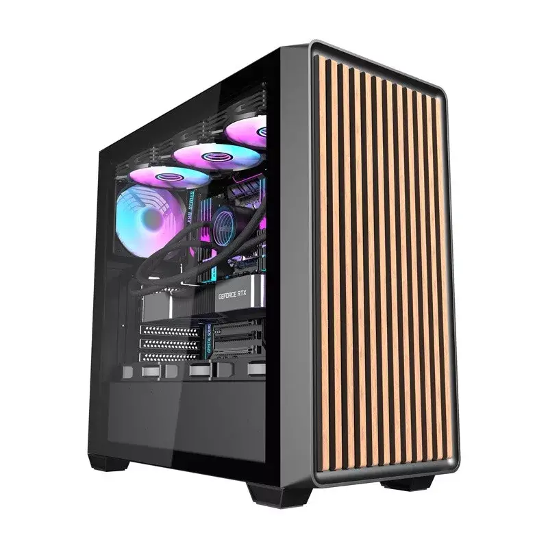 Darkflash DS900WD számítógépház (fekete) + 4 ventilátor Kedvezmény