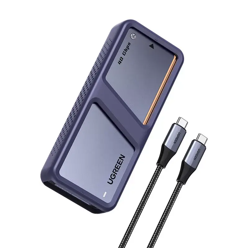 Akciós ár Ugreen D703 M.2 NVMe SSD ház, USB4 (szürke)